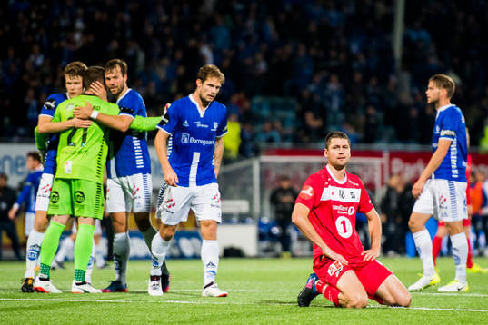 Fredrik Semb Berge of Odd looks dejected