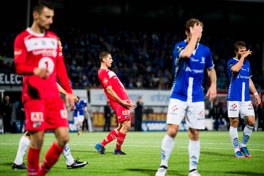 Fredrik Semb Berge of Odd looks dejected
