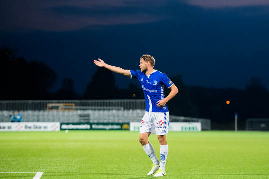 Ole Jørgen Halvorsen of Sarpsborg celebrates