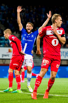 Ole Jørgen Halvorsen of Sarpsborg reacts