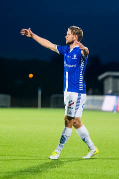 Ole Jørgen Halvorsen of Sarpsborg celebrates