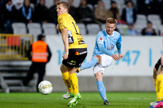 Malmö FFs Anders Christiansen och Elfsborgs Joakim Nilsson