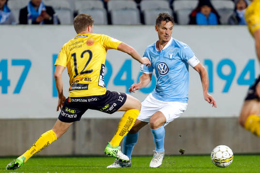 Elfsborgs Joakim Nilsson och Malmö FFs Markus Rosenberg