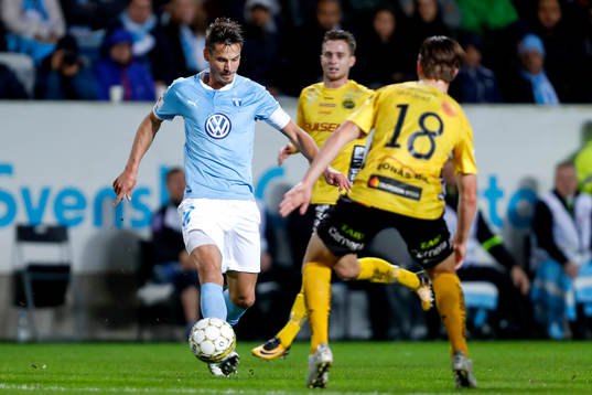 Malmö FFs Markus Rosenberg och Elfsborgs Simon Olsson