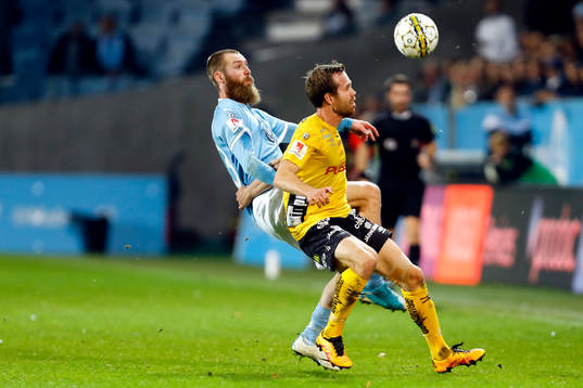 Malmö FFs Jo Inge Berget och Elfsborgs Anders Randrup