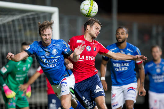 Trelleborgs Robin Jacobsson och Örgrytes Hannes Sahlin i