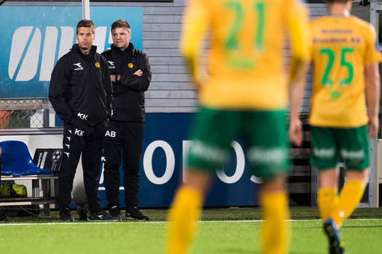 Kjetil Knutsen and Aasmund Bjørkan, coaches of Bodø/Glimt