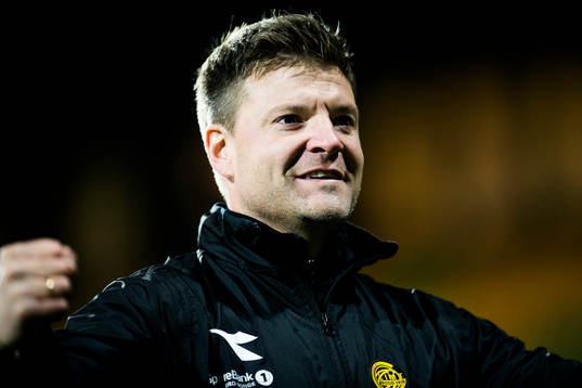 Aasmund Karl Bjørkan, head coach of Bodø/Glimt, celebrates