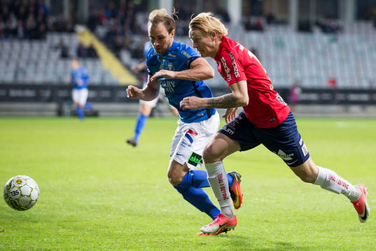 Trelleborgs Robin Jacobsson mot Örgrytes Jacob Ericsson