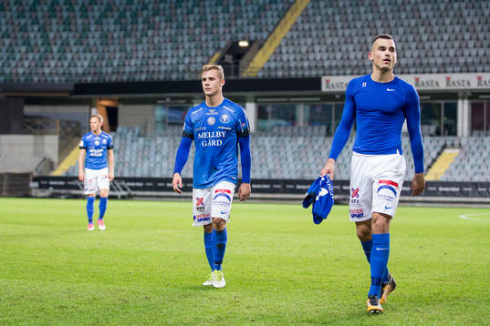 Trelleborgs Dino Islamovic t.h. deppar