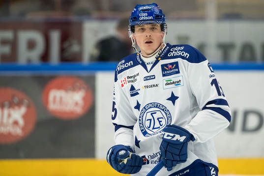Leksands Johan Porsberger  i ishockeymatchen i
