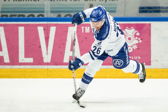 Leksands Patrik Norén  i ishockeymatchen i