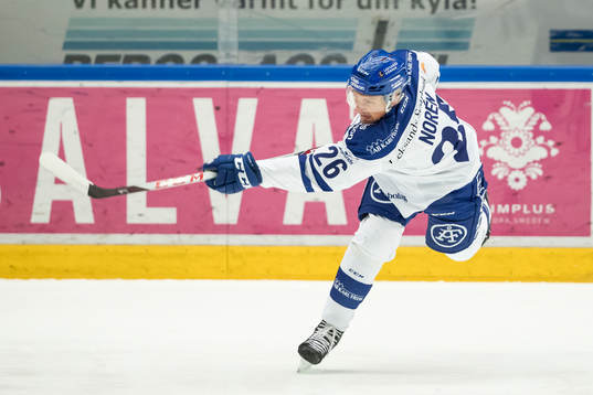 Leksands Patrik Norén  i ishockeymatchen i