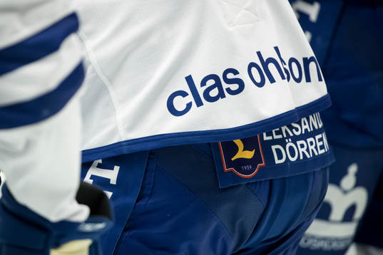 Leksands tröja i ishockeymatchen i HockeyAllsvenskan