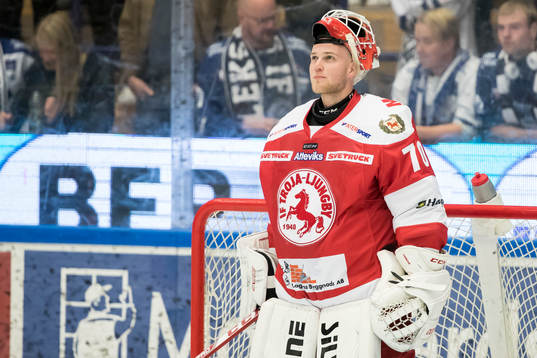 Troja/Ljungby Trojas målvakt Robin Johansson  i