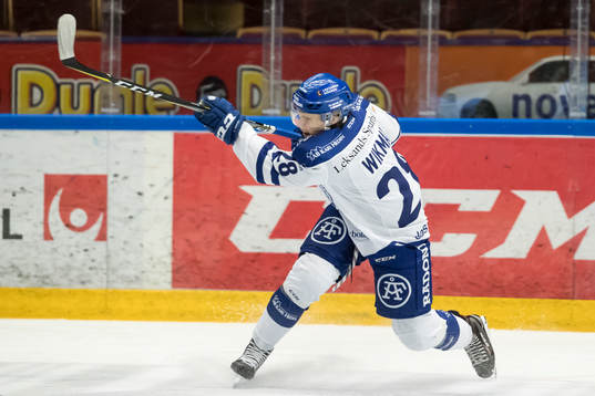 Leksands William Wikman  i ishockeymatchen i