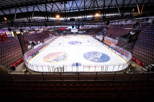 NKT arena invändigt innan ishockeymatchen i SHL mellan