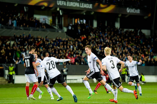 Anders Konradsen of Rosenborg celebrates