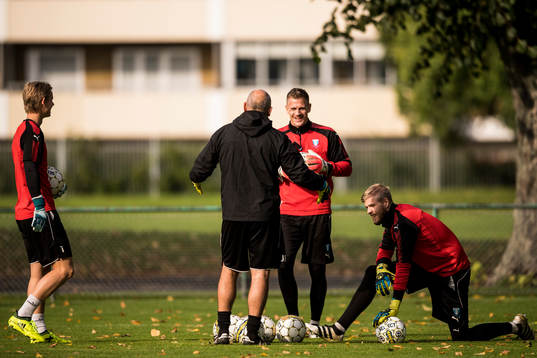 Målvakterma Jakob Tånnander, Johan Dahlin och Fredrik