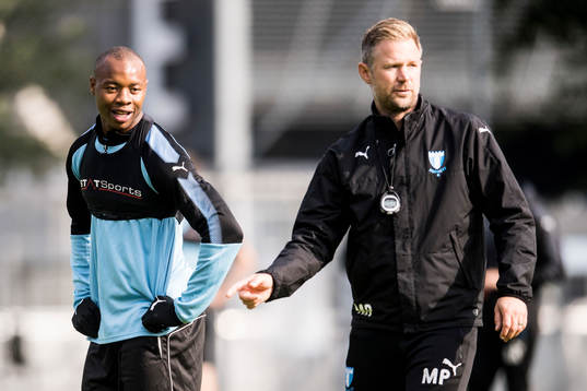 Carlos Strandberg och tränare Magnus Pehrsson