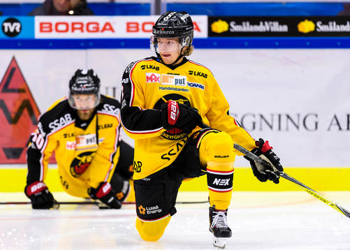 Luleås Kim Johansson på uppvärmningen