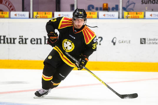 Brynäs Jonathan Granström   före ishockeymatchen i SHL