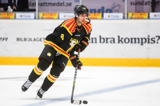Brynäs  Aaron Palushaj före ishockeymatchen i SHL mellan