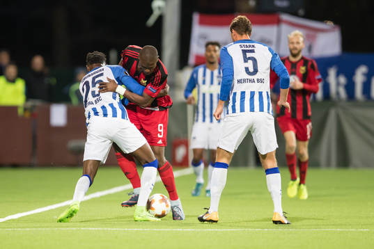 Hertha Berlin’s Jordan Torunarigha mot Östersunds Alhaji