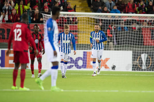 Hertha Berlin’s Mitchell Weiser och Vedad Ibisevic deppar