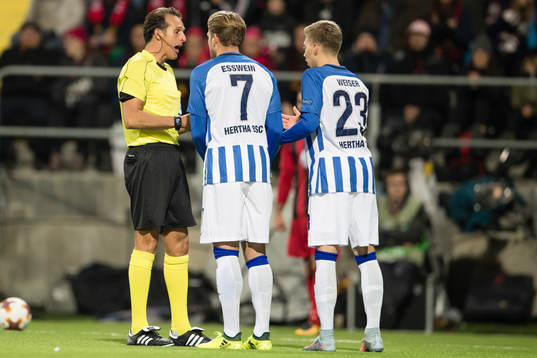 Hertha Berlin’s Alexander Esswein och Hertha Berlin’s