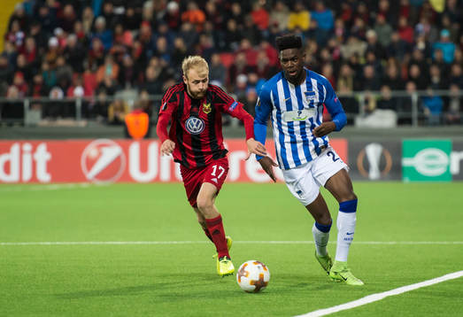 Östersunds Curtis Edwards och Hertha Berlins Jordan