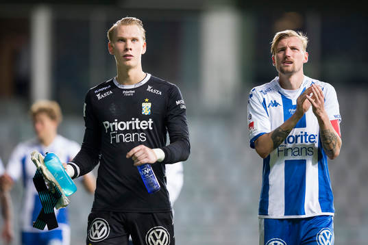 IFK Göteborgs målvakt Pontus Dahlberg och Sebastian