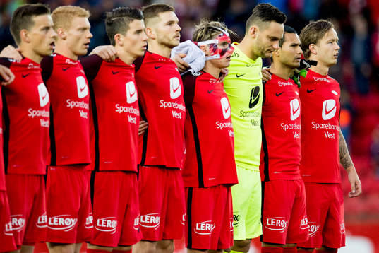 Fredrik Haugen and the players of Brann