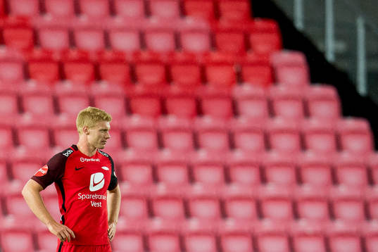 Sivert Heltne Nilsen of Brann looks dejected