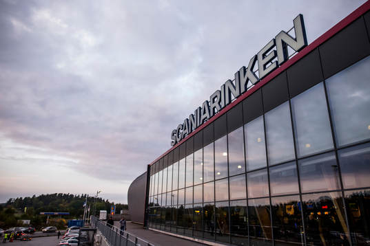 Scaniarinken före ishockeymatchen i Hockeyallsvenskan