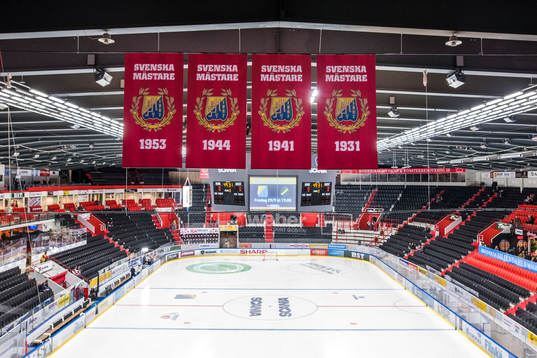 Scaniarinken före ishockeymatchen i Hockeyallsvenskan