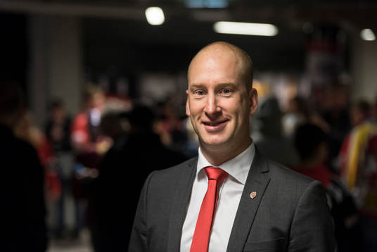 Modo Hockeys VD Johan Widebro fotograferad
