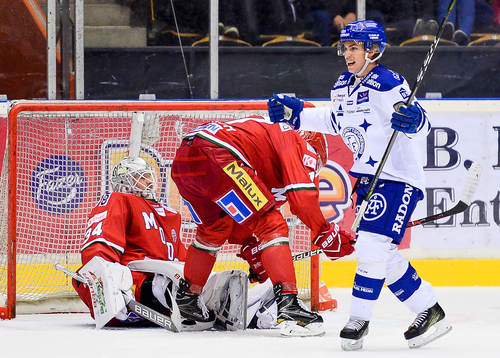 Leksands Oskar Lang jublar