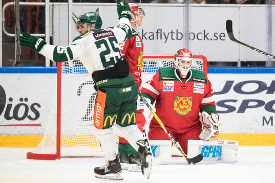 Färjestads Martin Johansson jublar