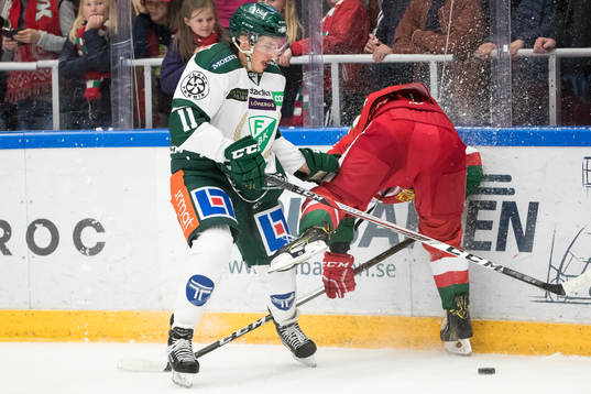 Färjestads Joakim Nygård  i ishockeymatchen i SHL mellan