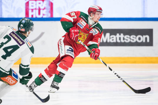 Moras David Kase i ishockeymatchen i SHL mellan Mora och