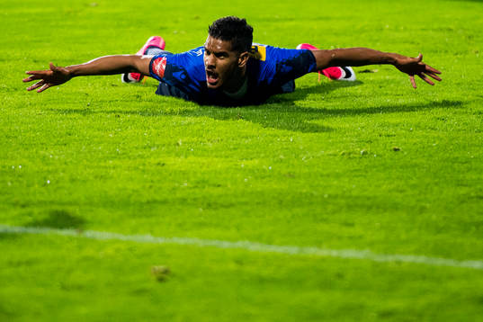 Ohikhuaeme Anthony Omoijuanfo of Stabæk reacts