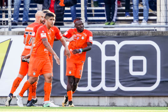 AFC Eskilstunas Mohamed Buya Turay jublar