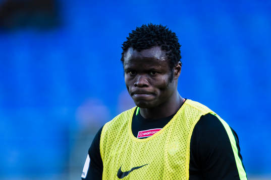 AFC Eskilstunas Taye Taiwo innan fotbollsmatchen i