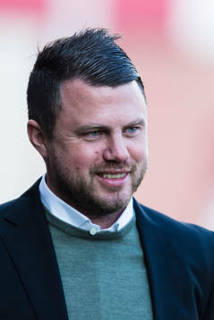 Jönköpings tränare Jimmy Thelin innan fotbollsmatchen i