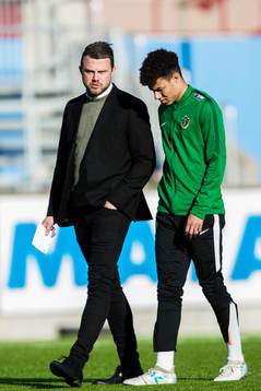 Jönköpings tränare Jimmy Thelin och Alexander Jallow