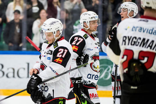 Malmö Redhawks Andy Miele och Daniel Zaar deppar