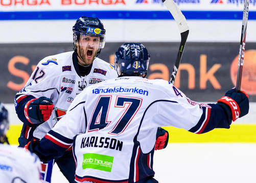Linköpings Sebastian Karlsson jublar