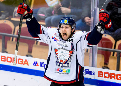 Linköpings Andrew Gordon jublar