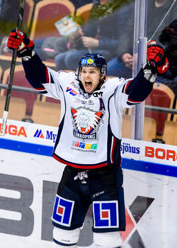 Linköpings Andrew Gordon jublar